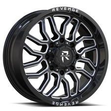 20x9 Revenge Rv205 Black Milled 5x139.7 5x127 12 Set Of 4