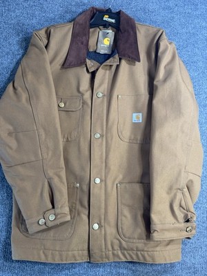 Carhartt 103825 BRN Chore Coat Jacket Mens Large Blanket Lined Duck Canvas NWT