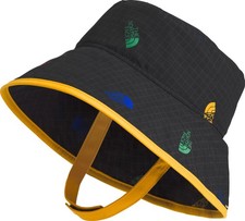 The North Face Littles Class V Knit Brimmer Hat, Black/Yellow, Size 6-24M