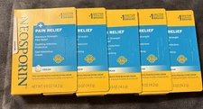 5 Tubes Neosporin + Pain Relief Dual Action First Aid Antibiotic Cream 04/2026