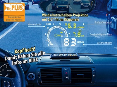 Head Up Display OBD 5.5'' Auto universal HUD 3 Geschwindigkeit Anzeige Projektor