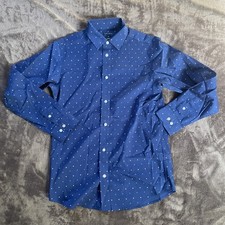 Tommy Hilfiger Non Iron Regular Fit Men's Size 16-32/33 Pokadot Dress Shirt