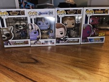 Marvel Funko Pop Lot of 4 &ndash; Thanos, Vision, Star-Lord & Rocket Raccoon