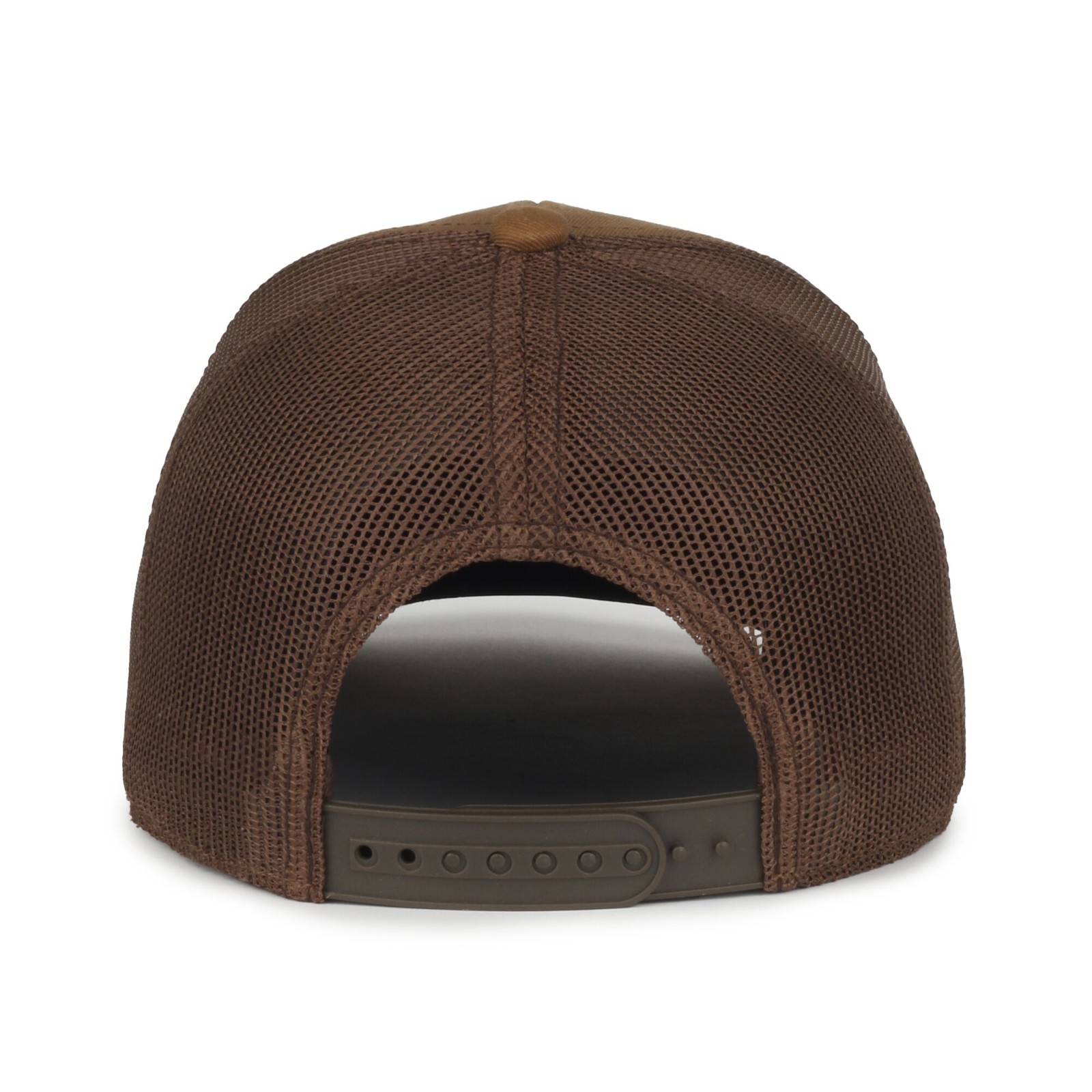 Sasquatch Gone Fishing Trucker Hat Bigfoot Patch Brown Mesh Snapback