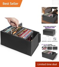 CD Storage Box, CD Holder Store 30 Jewel Cases, Disc Holder Media Storage Organi