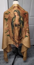 Virgen de Guadalupe Religious Rebozo,  shawl, pashmina,  scarf, chal