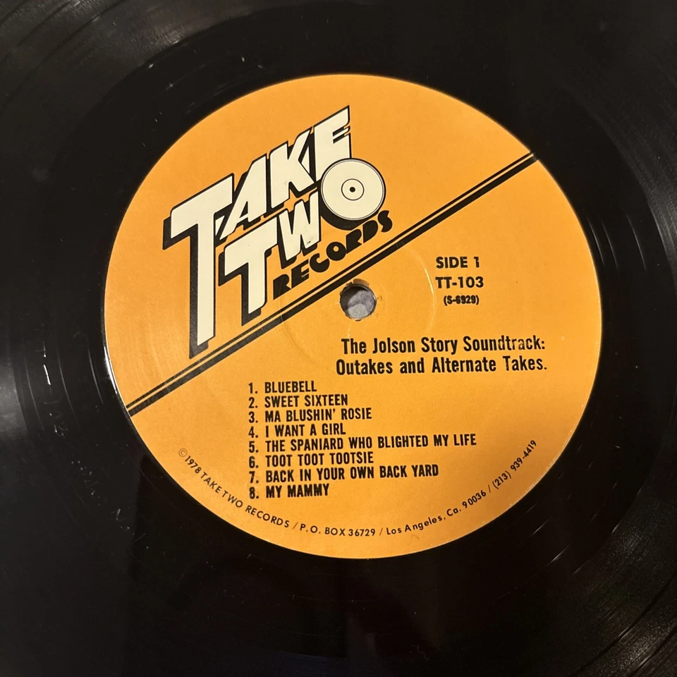 The Jolson Story Soundtrack: Outakes & Alternate Takes LPLimited Ed TT-103 - Image 4 of 4