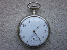 OROLOGIO DA TASCA ELGIN 7 JEWELS MOVIMENTO USA CIPOLLA PER TASCHINO VINTAGE