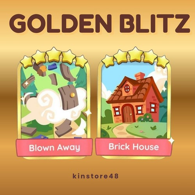 #ad Mono Go GOLDEN BLITZ BLOWN AWAY BRICK HOUSE 5 ⭐️Stickers🔥FAST RESPONSE $7.75