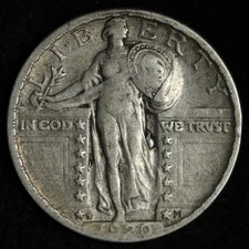 1920-S Standing Liberty Silver Quarter XF+ E295 WGHM