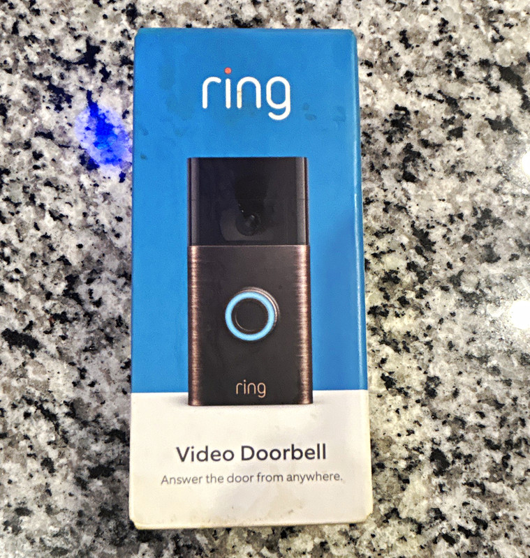 Ring Wired Video Doorbell Black Wi-Fi Alexa Visual Alert USB Cable Manual