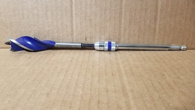 Irwin Speedbor 1'' Drill Bit with Drill Extension Attachment VGC