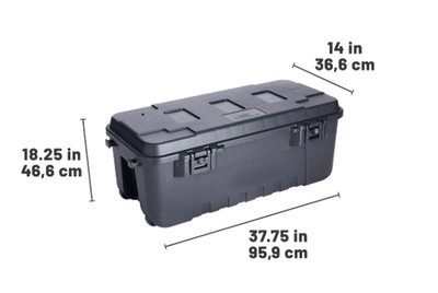 Plano Sportsman's Trunk 27 Gallon Lockable Storage Box Charcoal Heavy Duty Used