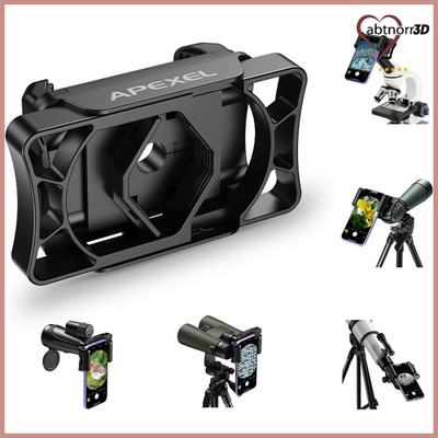 APEXEL Smartphone Adapter für Spektiv, Fernglas und Mikroskop, 23-50 mm Okulare