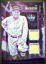 2020 Diamond Kings Materials Purple FOTL JOE McCARTHY /10 Dual Game Used Bat
