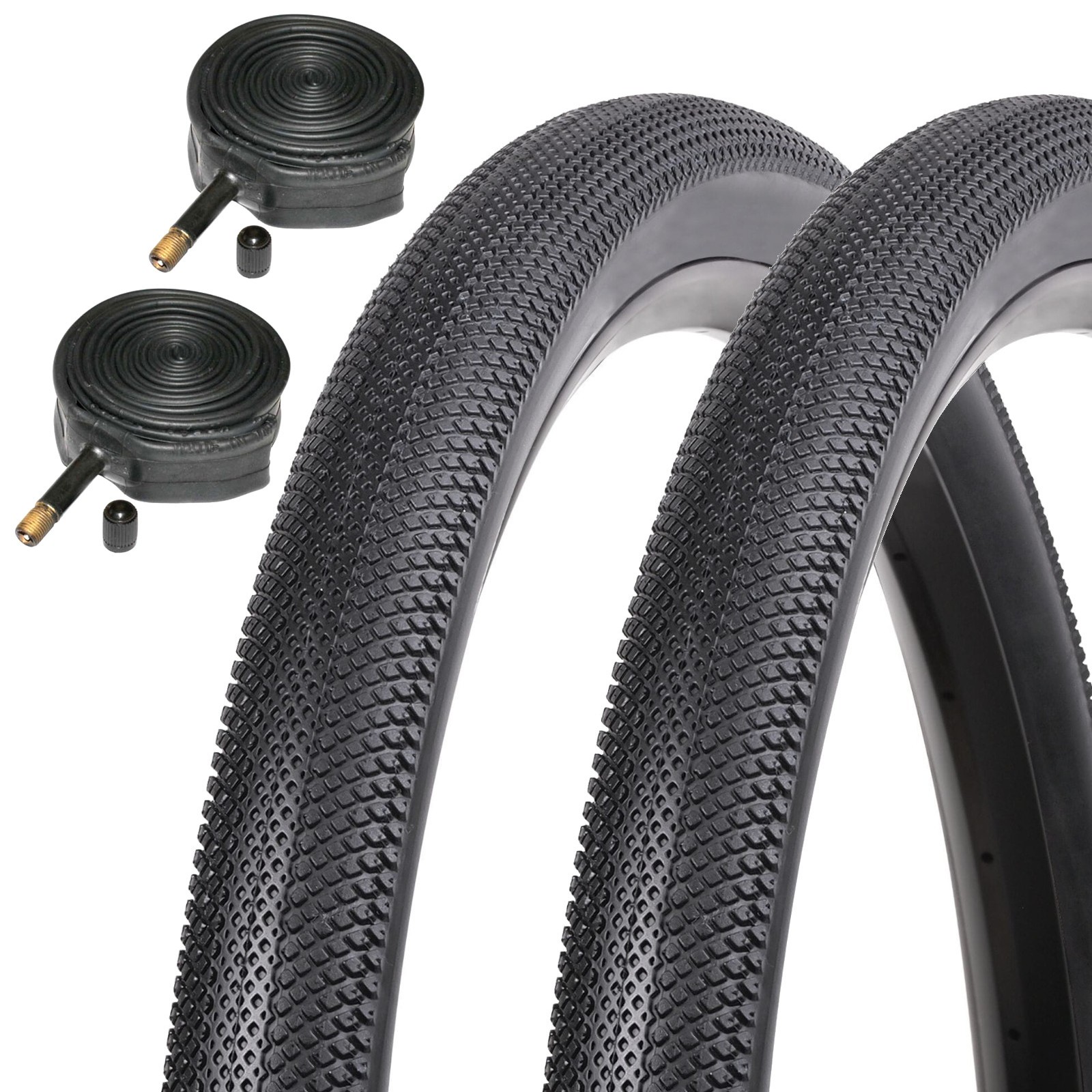 Bike Tyre 27.5 x 1.95 Nutrak Speedster Mountain Tyres & Schrader Tubes Pair