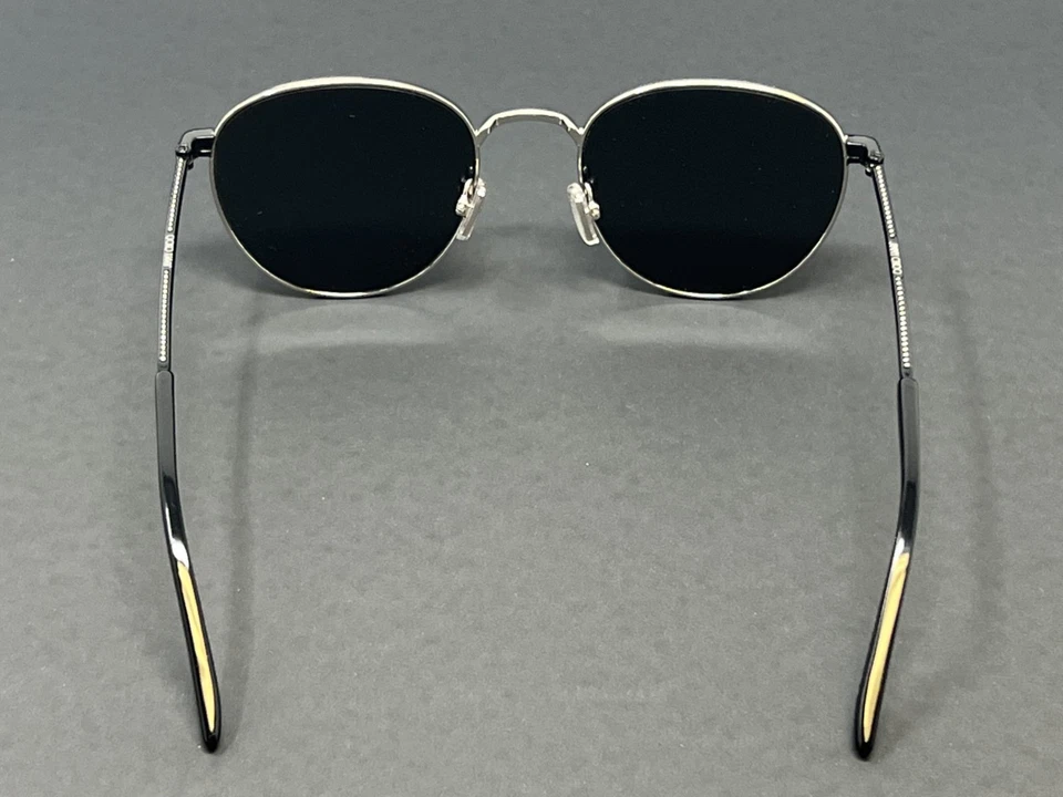 Óculos de Sol Masculino Jimmy Choo Henri/S 807 Preto 53mm Cinza Lente Redonda Metal - Imagem 4 de 4