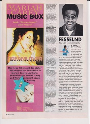 Mariah Carey - Music Box / Dreamlover - 1993 - Original Werbeanzeige / Werbung