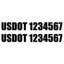 USDOT Registration License Number Vinyl Decal Sticker | Set of 2 - 849