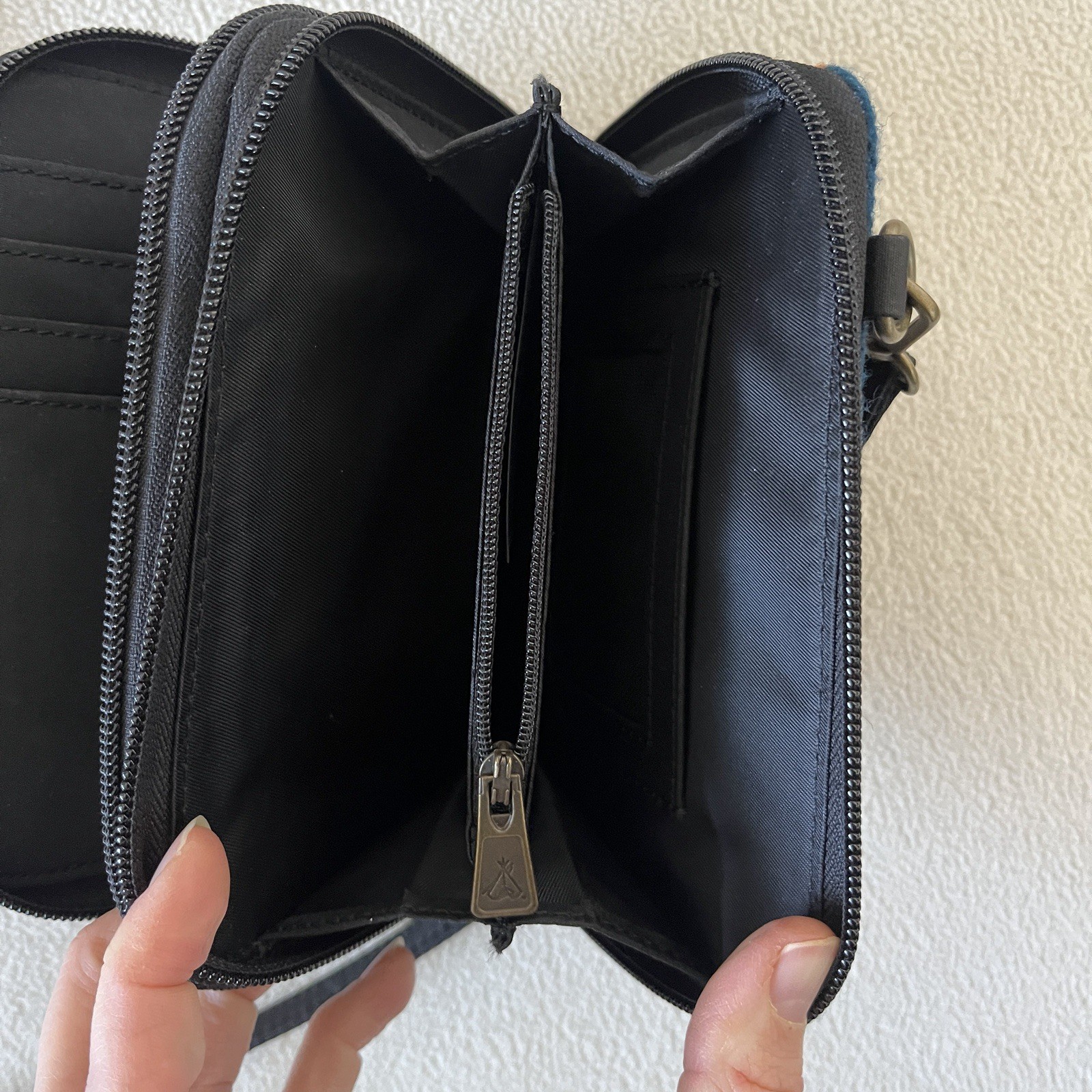 Pendleton EUC Wool Aztec Blue Orange Turquoise Cr… - image 5