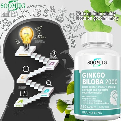 Ginkgo Biloba 2000mg Kapsel Gehirngesundheit Verbessern Konzentration Stimmung