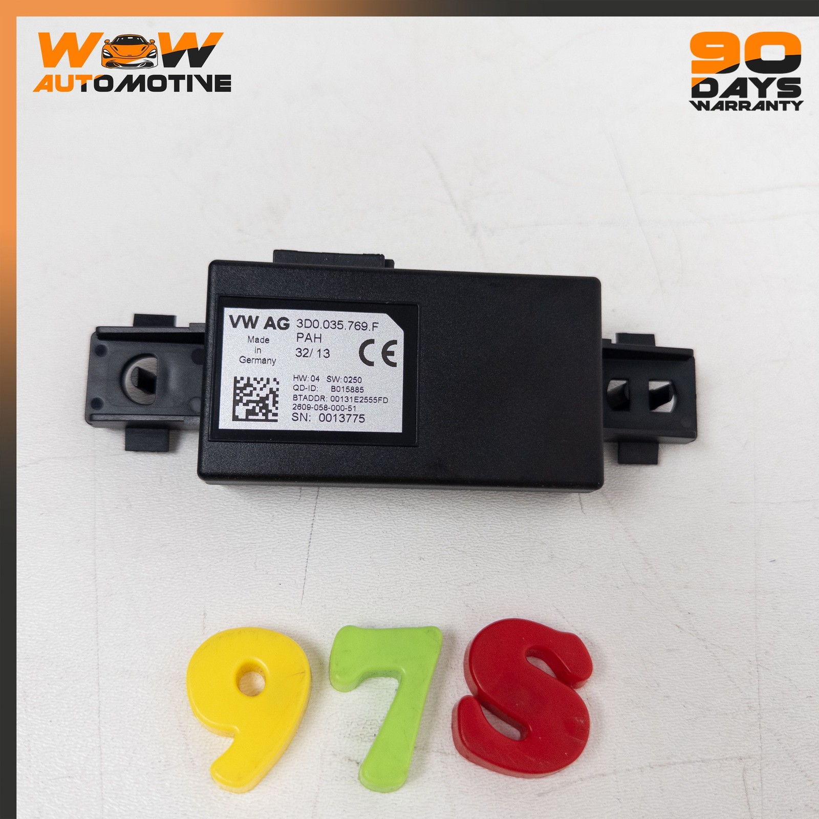 06-19 BENTLEY FLYING SPUR BLUETOOTH NAVIGATION CONTROL MODULE 3D0035769F OEM