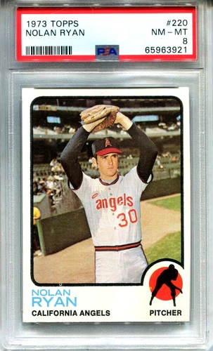 1973 Topps #220 NOLAN RYAN HOF California Angels PSA 8 NM-MT HIGH END!