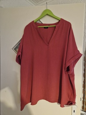 ZIZZI - NEUE stylische weinrote luftige Tunika, Gr. 52/54 /XL