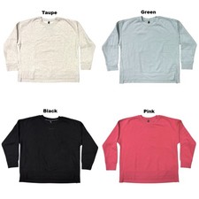 DKNY Women's Classic Fit Hi-Lo Hemmed Crewneck Sweatshirt