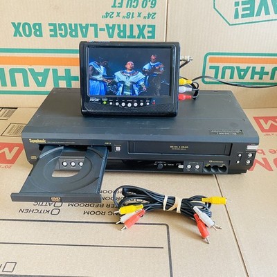 Symphonic SD7S3 DVD VCR Combo VHS Player Recorder AV Cable Tested Works