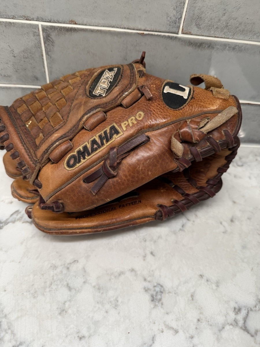 TPX OMAHA PRO 硬式用グローブ TPX Omaha Pro Brown Leather 5 Finger Baseball Softball Glove | eBay