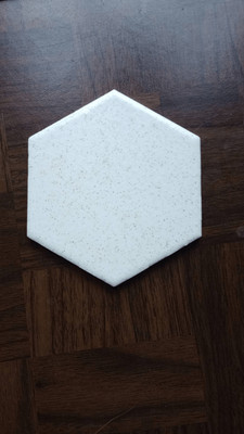 Vintage octagonal tile, beige with speckles. Set of 12.made in the USA
