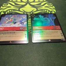 Disney Lorcana Goofy - WINTER SPELL KLUTZY SKIER . BONUS GOOFY GHOST FOILS     