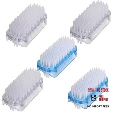 5 Pack Nail Brush for Cleaning Fingernails - Two Sided Hand Fingernail Scrub