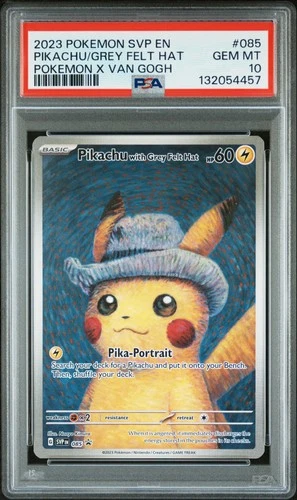 2023 POKEMON SVP EN-SV BLACK STAR PROMO #085 PIKACHU WITH GREY FELT HAT PSA 10