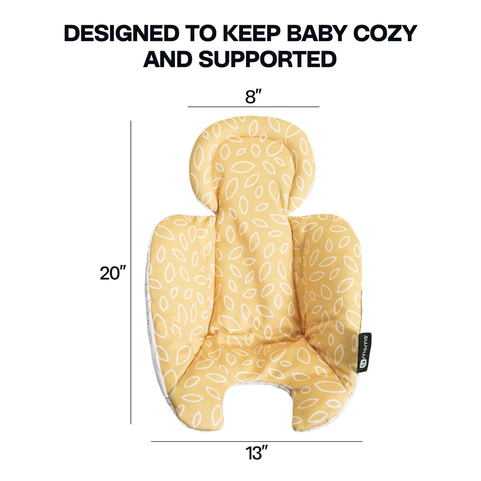 Inserto infantil, lavable a máquina, tela de malla fresca, con diseño reversible amarillo Foto 3 de 4