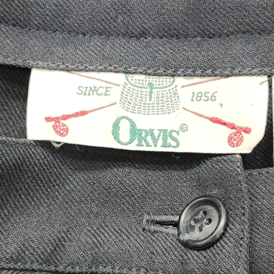 Pantalones Orvis vintage para mujer talla 12 negros tiro alto pierna cónica oficina preppy Foto 4 de 4