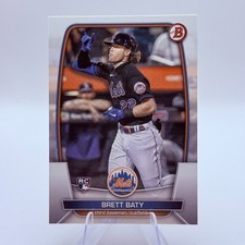 Brett Baty 2023 Topps Bowman #80 New York Mets Rookie Card MLB. rookie card picture