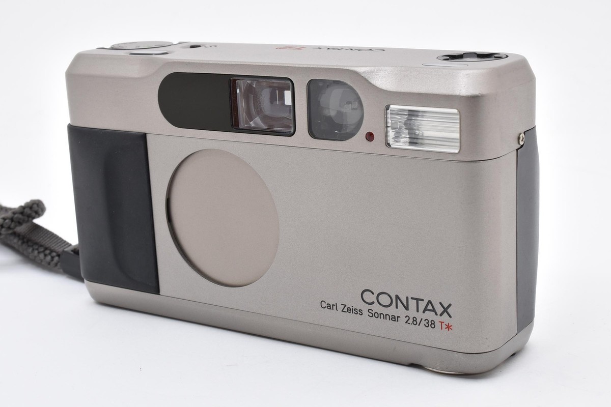 Top MINT] Contax T2 D Titan Silver 35mm Point & Shoot Film Camera