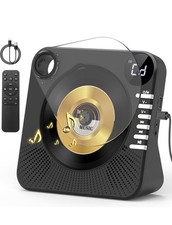 Bluetooth Desktop CD Player with HiFi Dual Speakers Dust Cover Remote