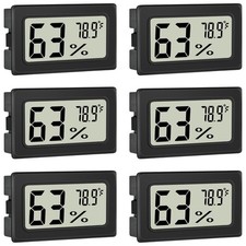 Digital Thermometer Hygrometer 6Pack Mini Indoor Temperature Humidity Meter Gau