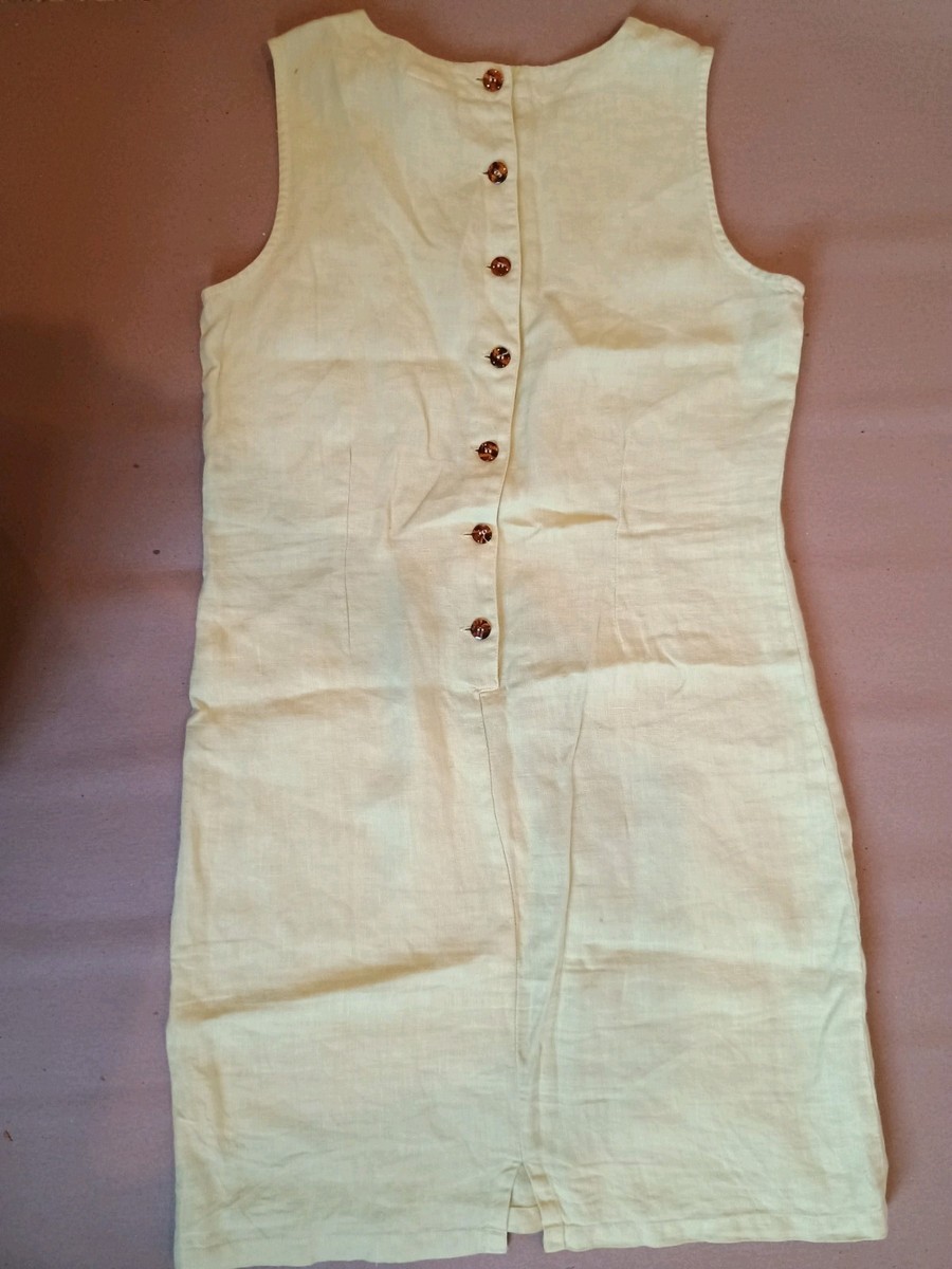 chinese dress ladies Kiko Oatmeal Linen Dress