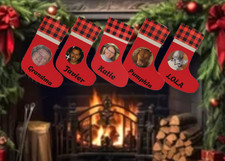 personalized photo Christmas stocking, custom printed, Christmas gift for family
