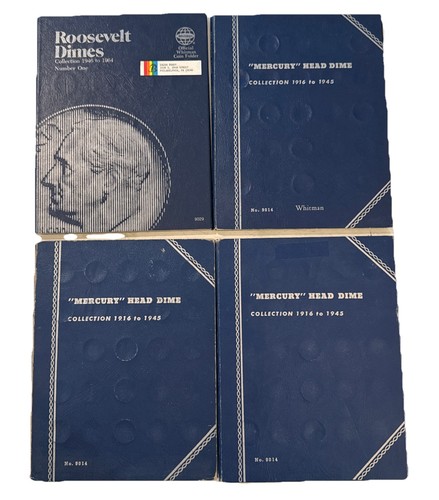 Lot Of 4 EMPTY Whitman Coin Collecting Folders NO COINS Fast Shipping Lot 26