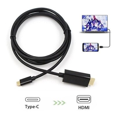 USB-C auf HDMI Kabel 4K 60Hz UHD Adapter TV Monitor USB Typ C auf HDMI Schwarz