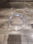 PYREX Glass CLEAR Tab Handle LID Only CASSEROLE Vintage #470-C, Chipped