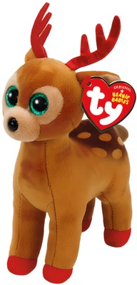 Ty Plüsch - Beanie Babies - Tinsel, Rentier braun 15cm