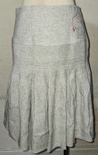Oilily Chic Grey w/ Sparkle Spec Embroidered Skirt Size 44 NWOT Retails 276.00