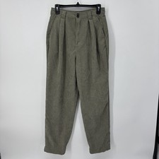 Madewell Corduroy Pants Womens Size 4 Green Pleated Tapered High Rise Boho