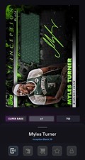 DIGITAL CARD TOPPS NBA COLLECT INCEPTION BLACK SR SIGNATURE RELIC MYLES TURNER